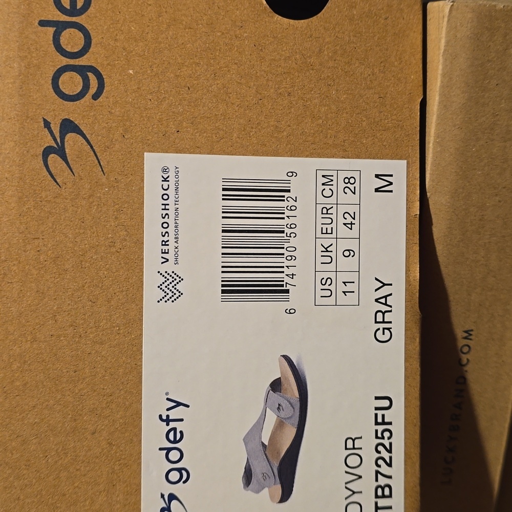 Gdefy Gray Sandals with Velcro Closure - Picture 3 of 3